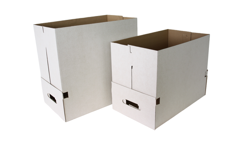 Twee witte deense dozen.