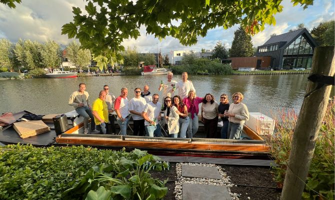 Onze vrijdagmiddagborrel tijdens de Gondelvaart in De Lier