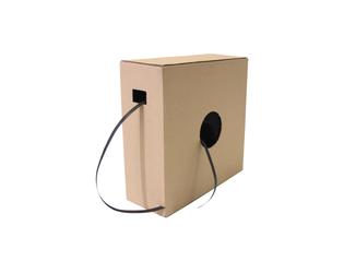 PP Band 12mm x 0.55 mm x 1000m - zwart - in dispenserdoos