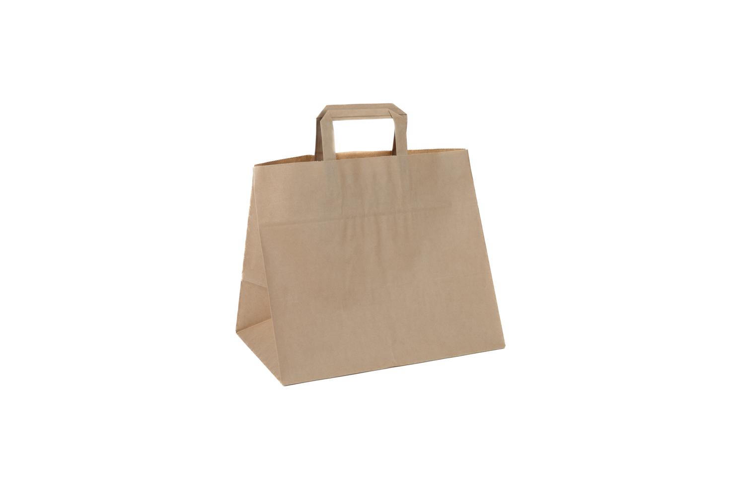 Tas papier 70 grs. 22+10x28cm - bruin