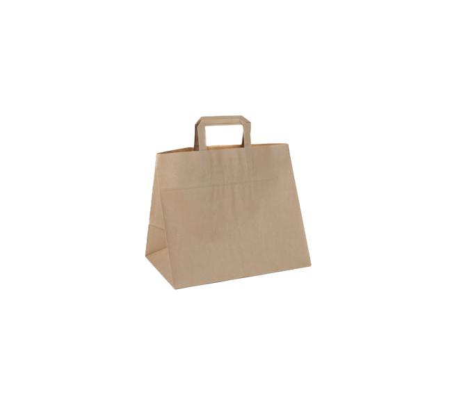 Tas papier 80 grs. 26+12x36cm - bruin