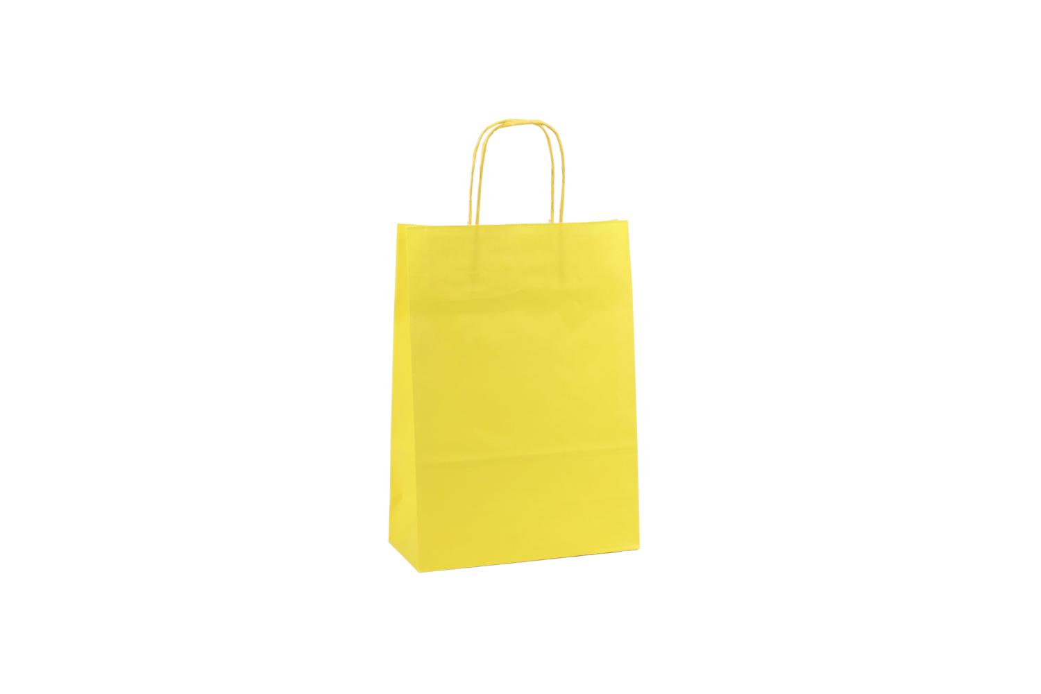 Tas papier 100 grs. 32+12x41cm - lichtgeel