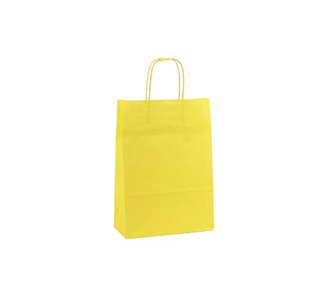 Tas papier 100 grs. 32+12x41cm - lichtgeel