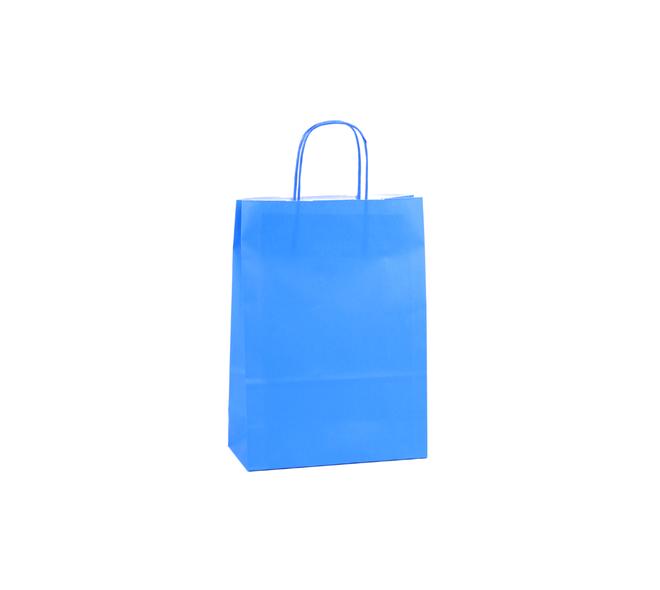 Tas papier 100 grs. 32+12x41cm - lichtblauw