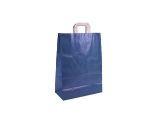 Tas papier 90 grs. 32+15x43cm - gelijnd blauw 