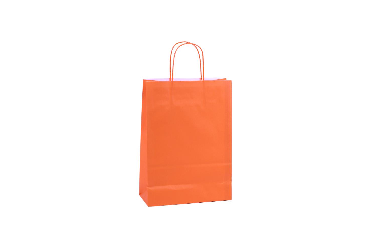 Tas papier 100 grs. 32+12x41cm - oranje