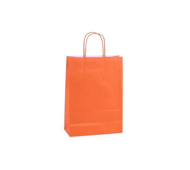Tas papier 100 grs. 32+12x41cm - oranje
