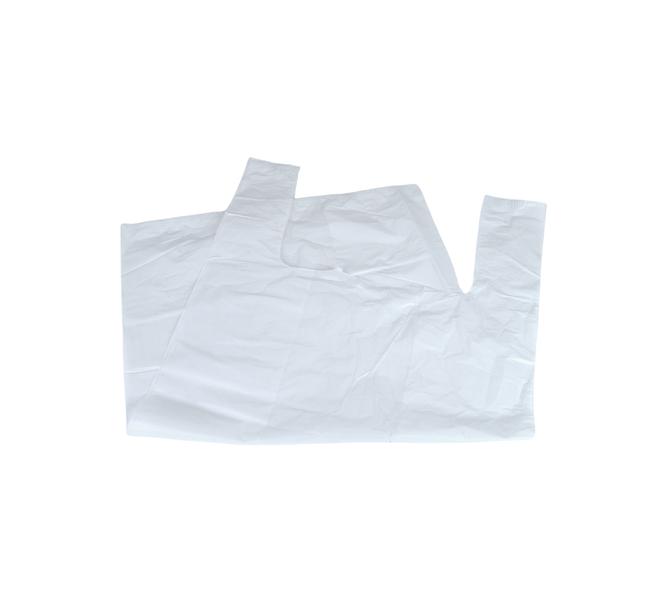 Hemdtas HDPE 14my 28+14x50cm - wit