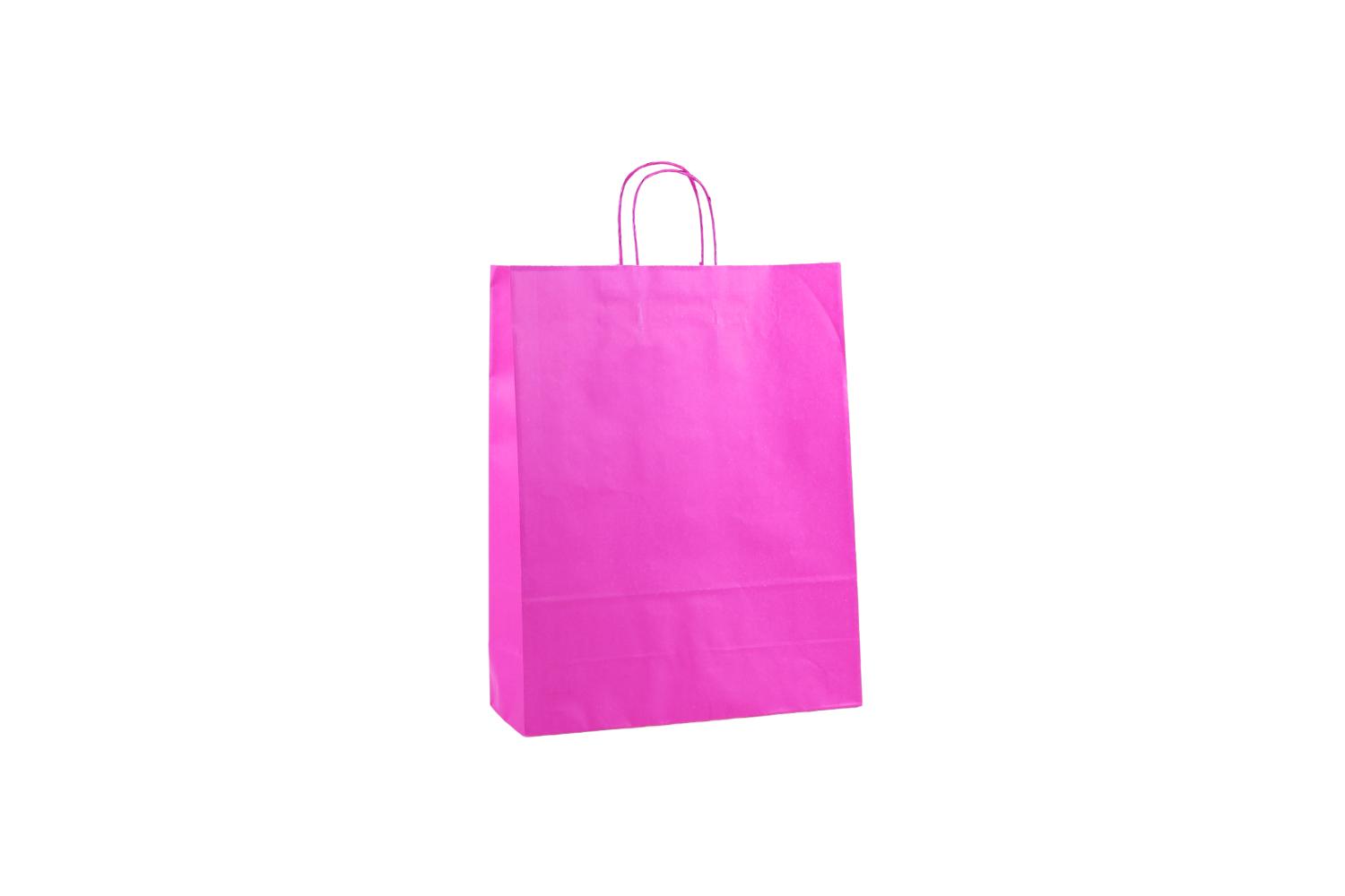 Tas papier 100 grs. 32+12x41cm - roze