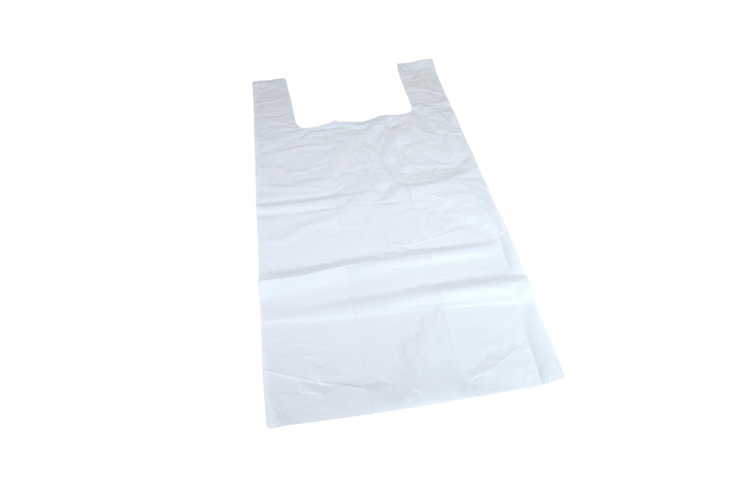 Hemdtas HDPE 17my 30+20x60cm - wit