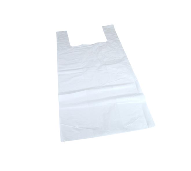 Hemdtas HDPE 17my 30+20x60cm - wit