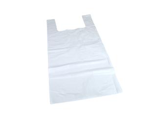 Hemdtas HDPE 17my 30+20x60cm - wit