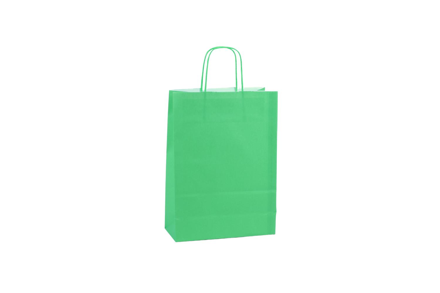 Tas papier 100 grs. 32+12x41cm - lichtgroen