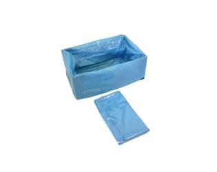 LDPE Kratzak 25my 60+(2x20)x80cm - blauw