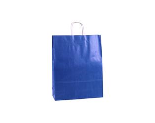 Tas papier 100 grs. 32+12x41cm - blauw