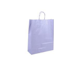 Tas papier 100 grs. 32+12x41cm - zilver