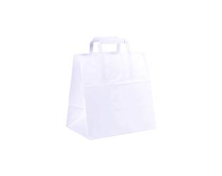 Tas papier 90 grs. 22+10x31cm - wit