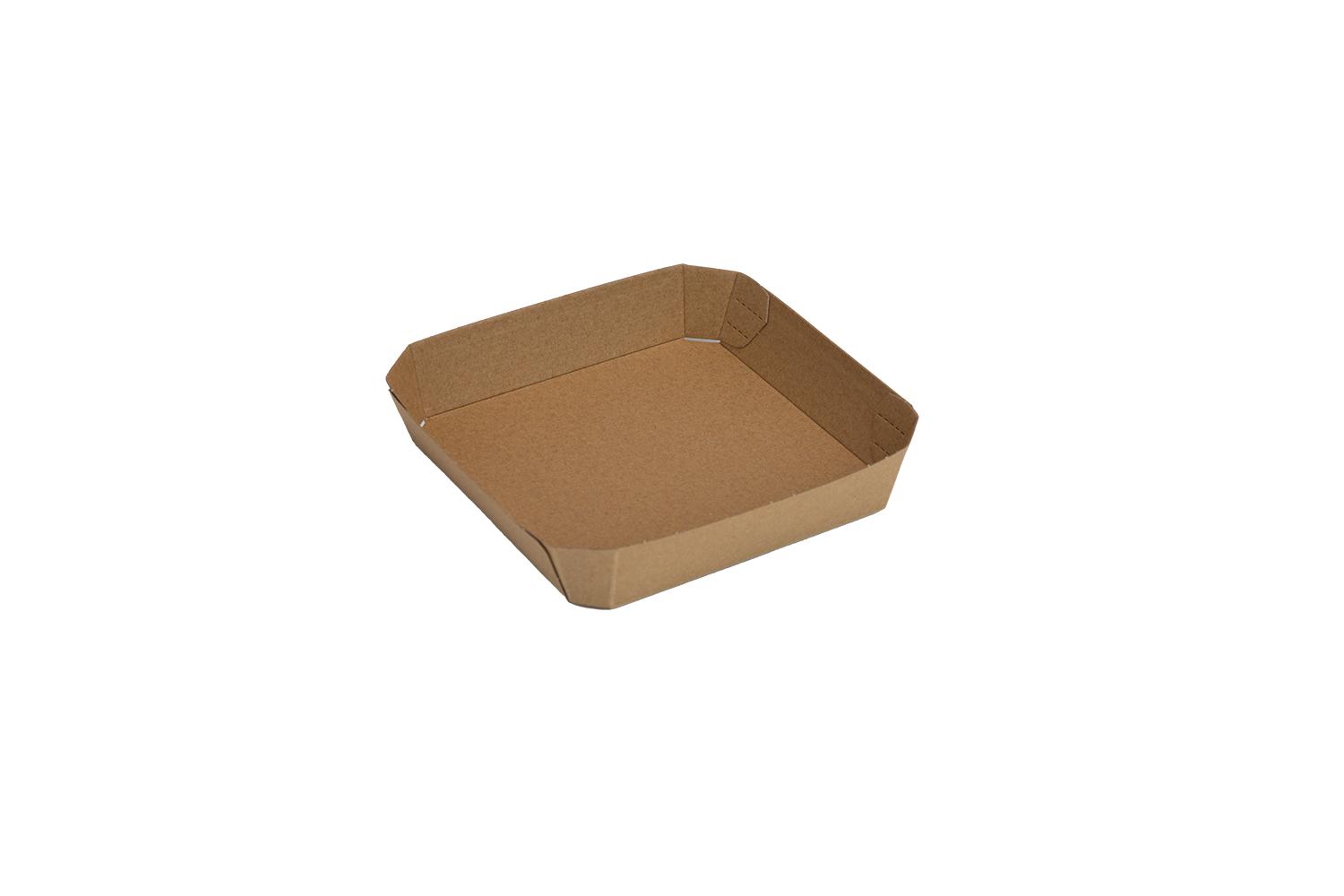 APP Conisch bakje 134x131x30mm - 4 punts gelijmd - bruin/bruin