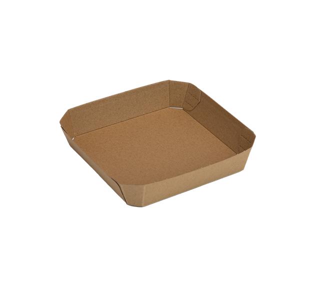 APP Conisch bakje 134x131x30mm - 4 punts gelijmd - bruin/bruin