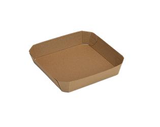 APP Conisch bakje 134x131x30mm - 4 punts gelijmd - bruin/bruin