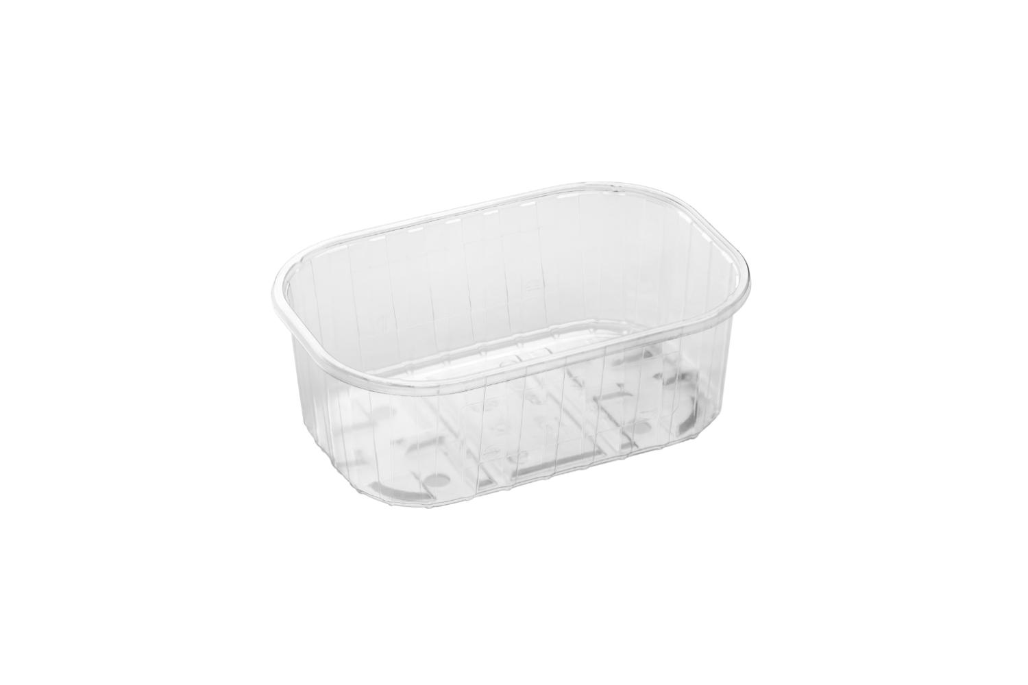 R-PET Punnet 500gr 184x117x85mm Eco Plus - transparant