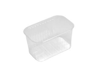 R-PET Punnet 1kg 196x120x105mm - 16 gram - transparant