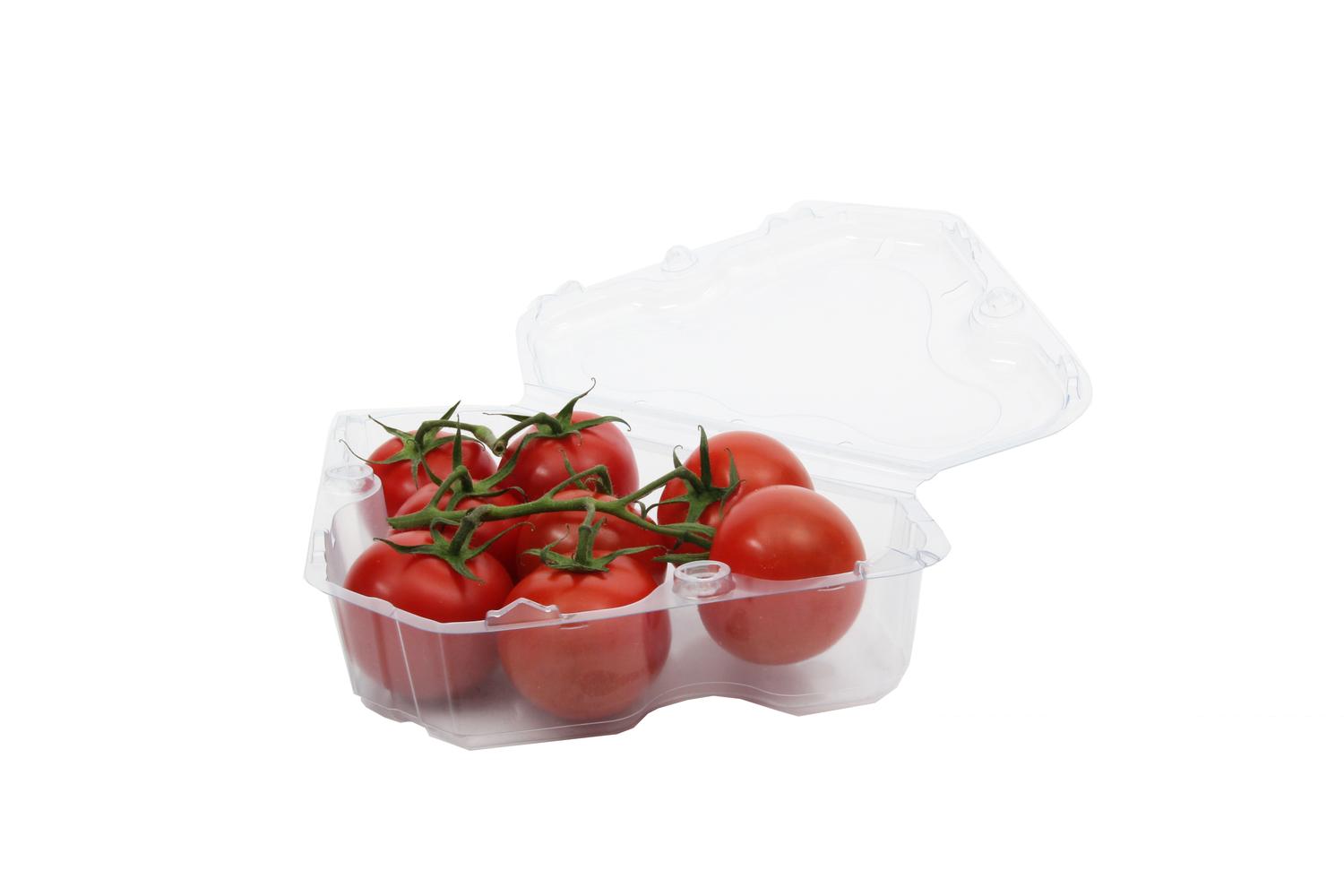 Clamshell PET driehoek 190x120x53mm - transparant