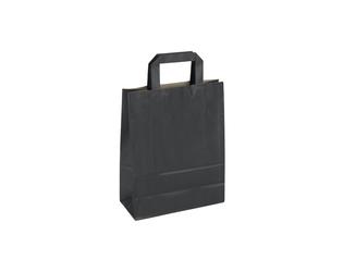 Tas papier 80 grs. 22+10x28cm - zwart