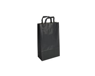 Tas papier 80 grs. 22+10x36cm - zwart