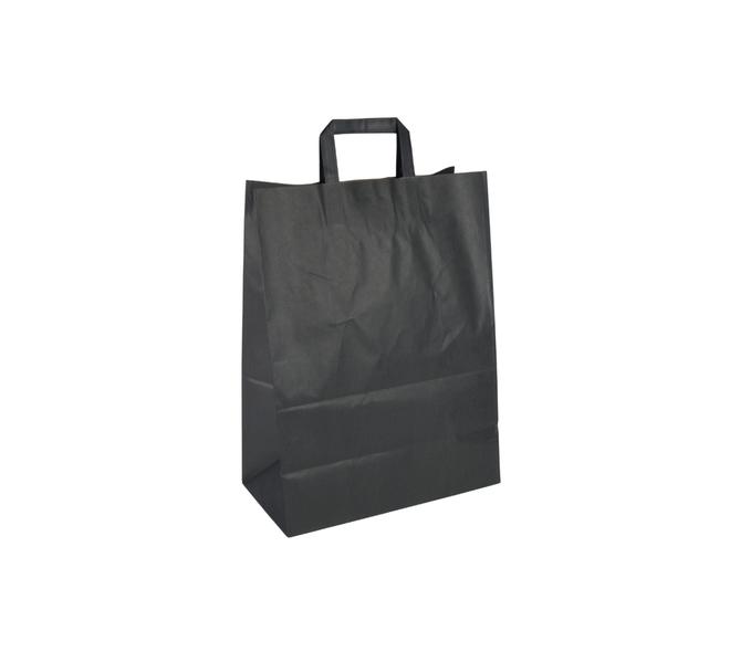Tas papier 100 grs. 32+17x43cm - zwart