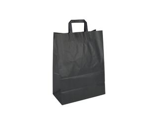 Tas papier 100 grs. 32+17x43cm - zwart