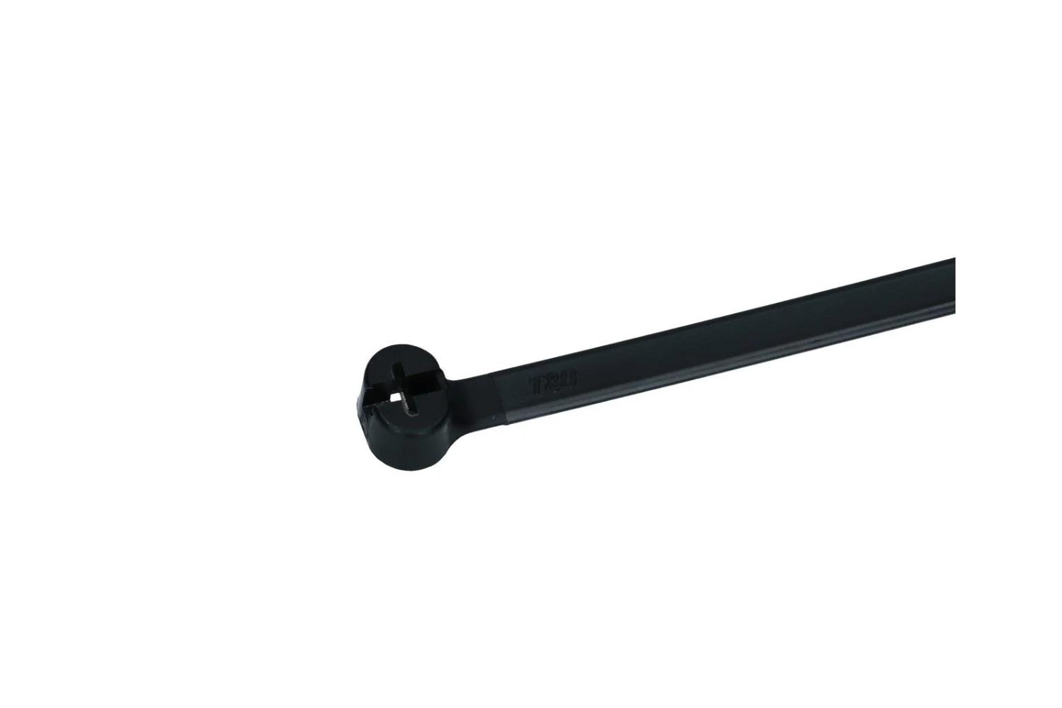 Kabelbinder T&B 290x4,8mm - RVS clip - zwart