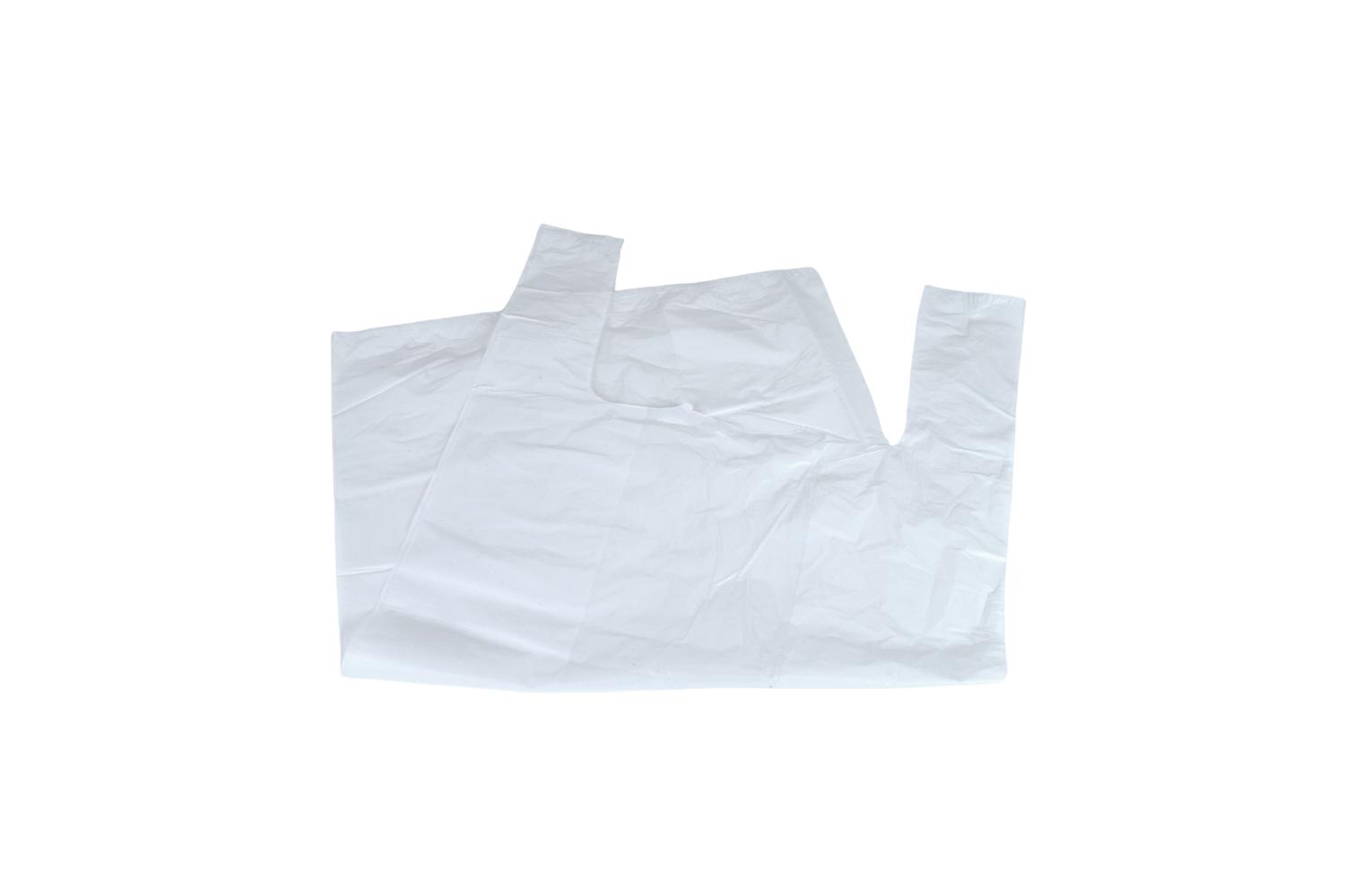 Hemdtas HDPE 17my 30+20x60cm - wit