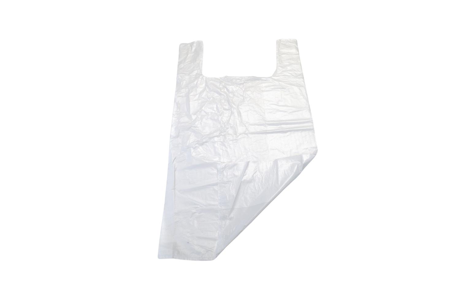 Hemdtas HDPE 14my 28+14x50cm - wit