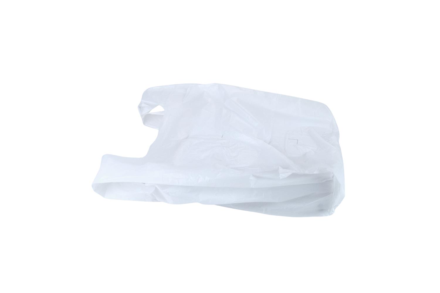 Hemdtas HDPE 14my 28+14x50cm - wit
