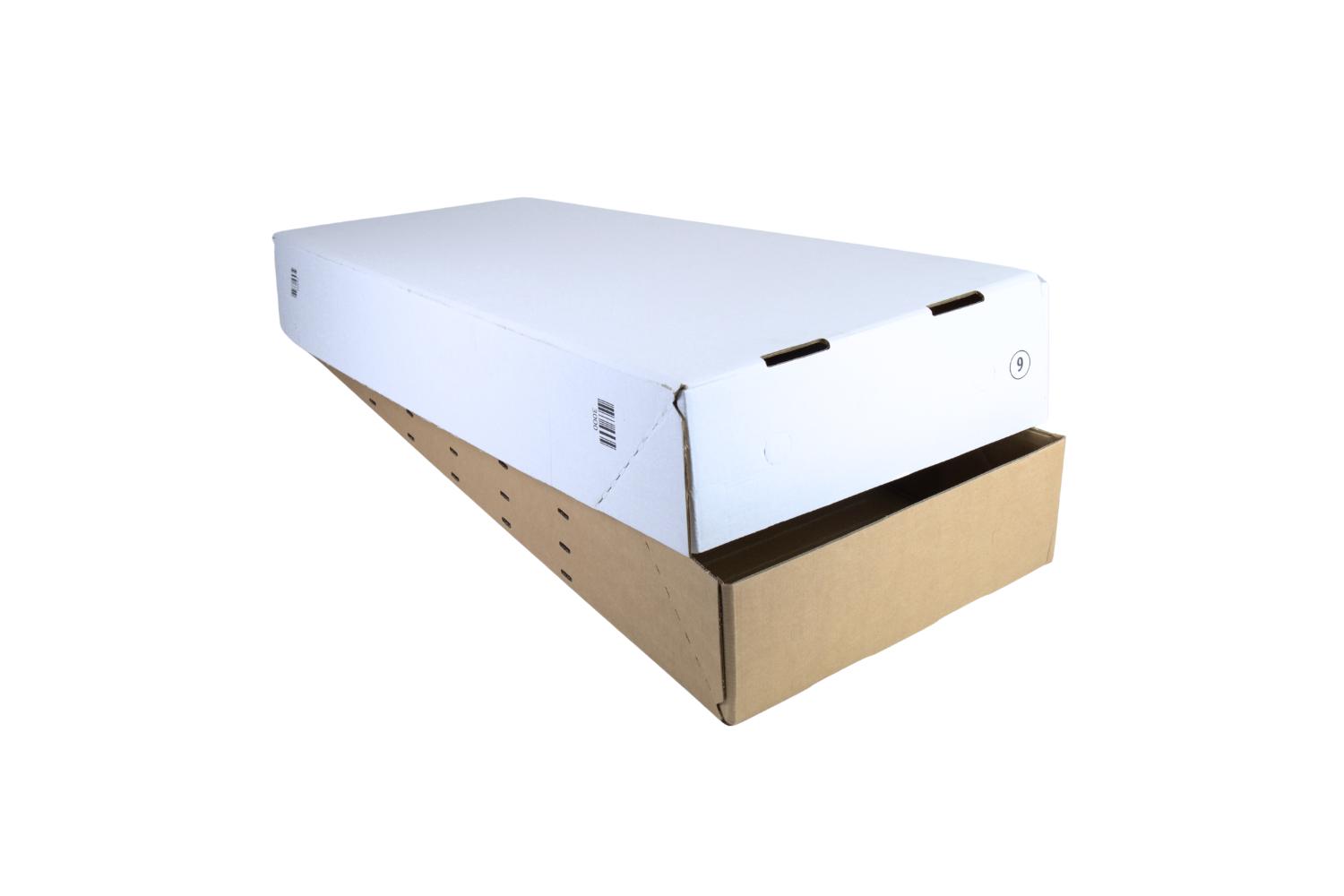 SKID 9 bodem + deksel met barcode - wit