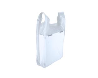 Hemdtas HDPE 12my 27+12x48cm - wit