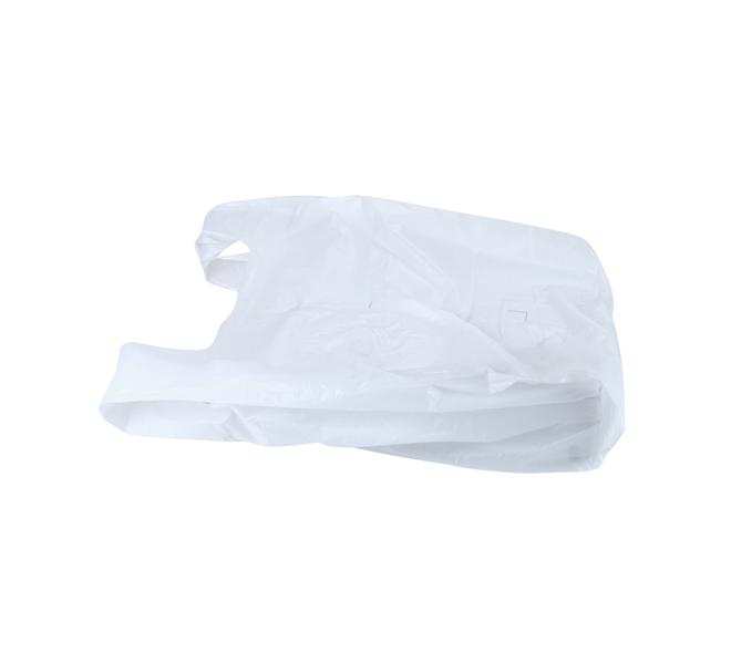 Hemdtas HDPE 12my 27+12x48cm - wit
