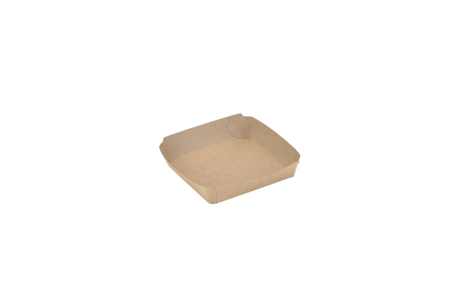 APP Conisch bakje 100x100x25mm - 4 punts gelijmd - bruin/bruin