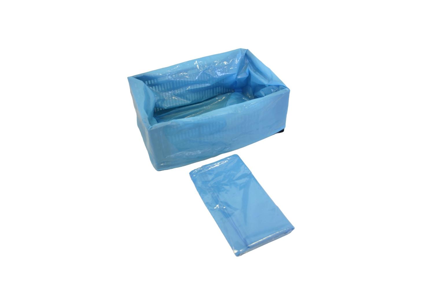 HDPE Kratzak 25my 60+(2x20)x80 blauw