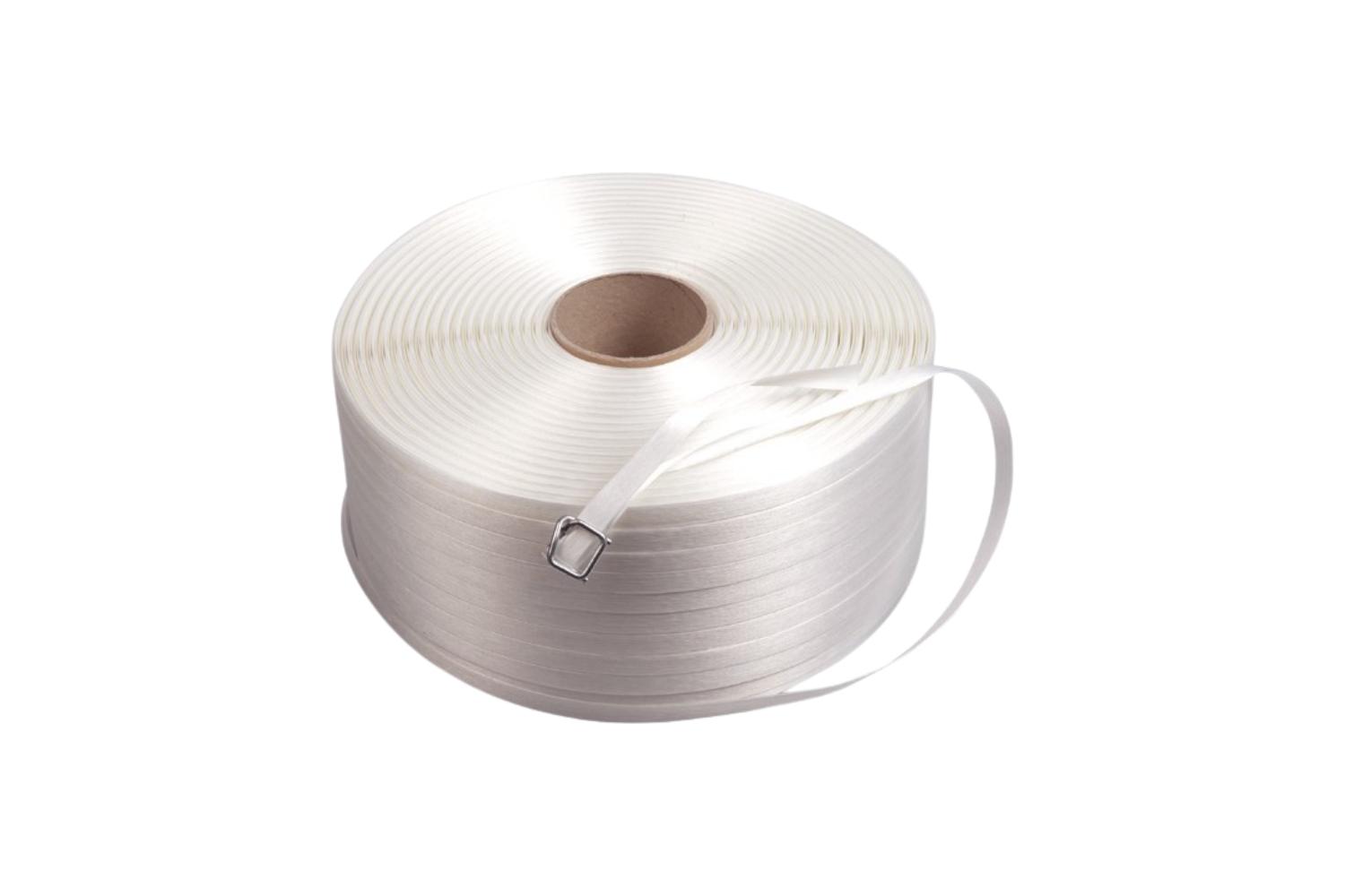 Polyesterband (Hotmelt) 19mm x 600m - wit