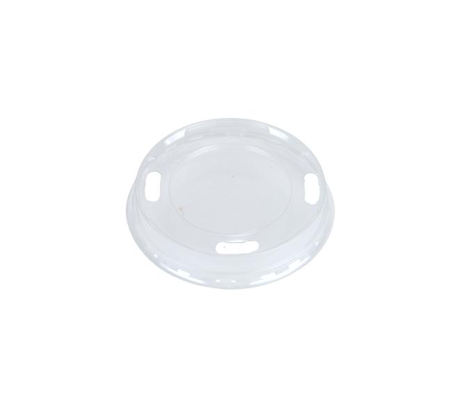 R-PET Deksel transparant Ø118 mm met perforatie