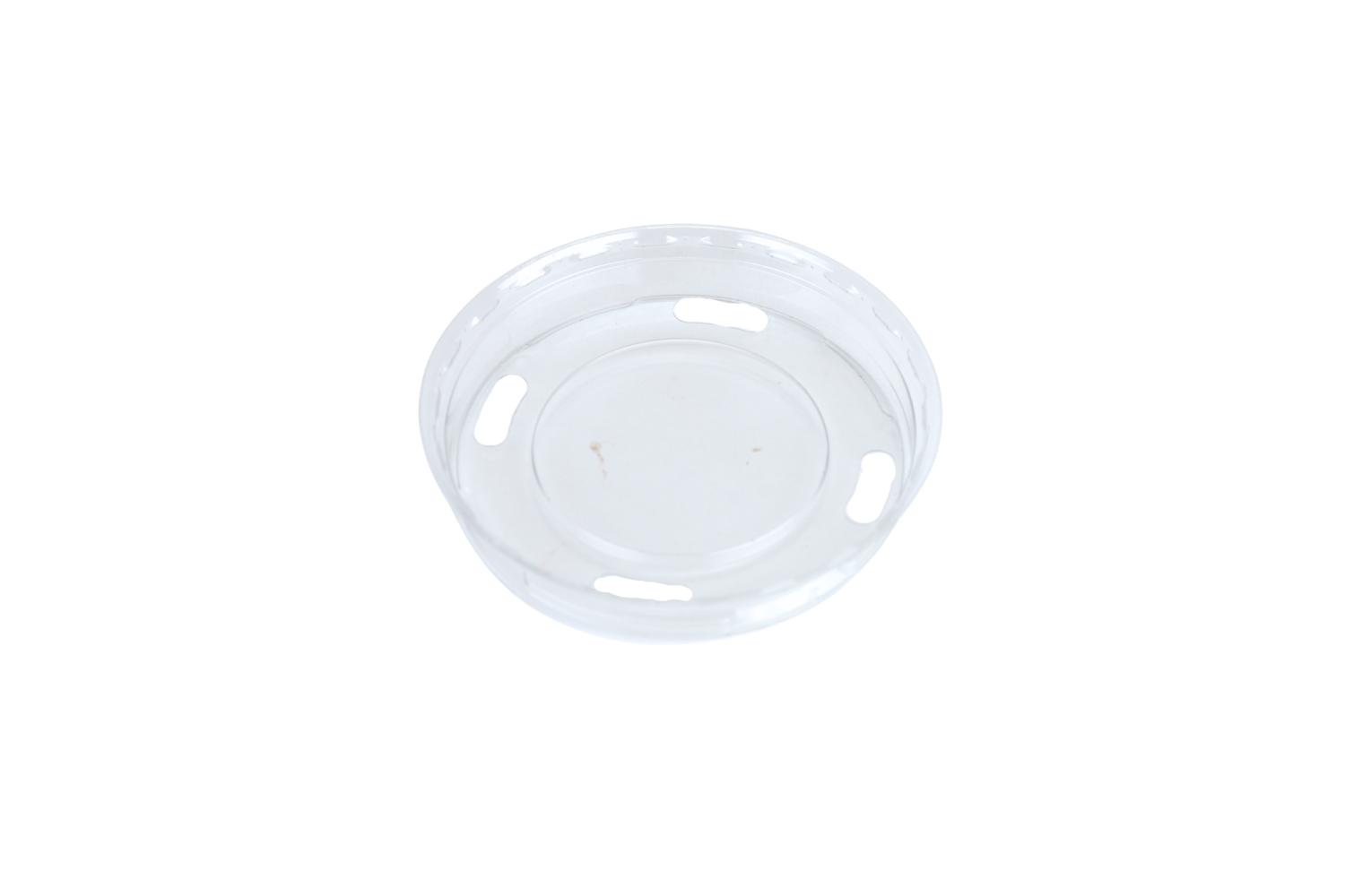 R-PET Deksel transparant Ø118 mm met perforatie