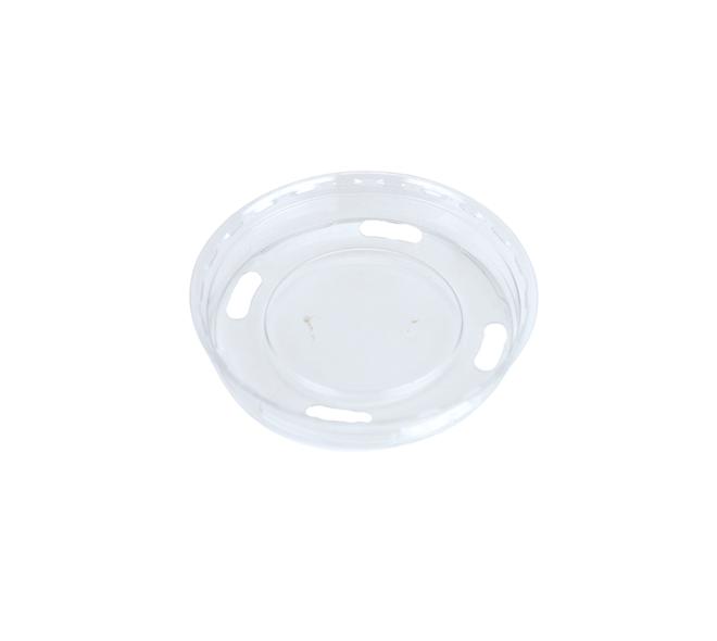 R-PET Deksel transparant Ø118 mm met perforatie