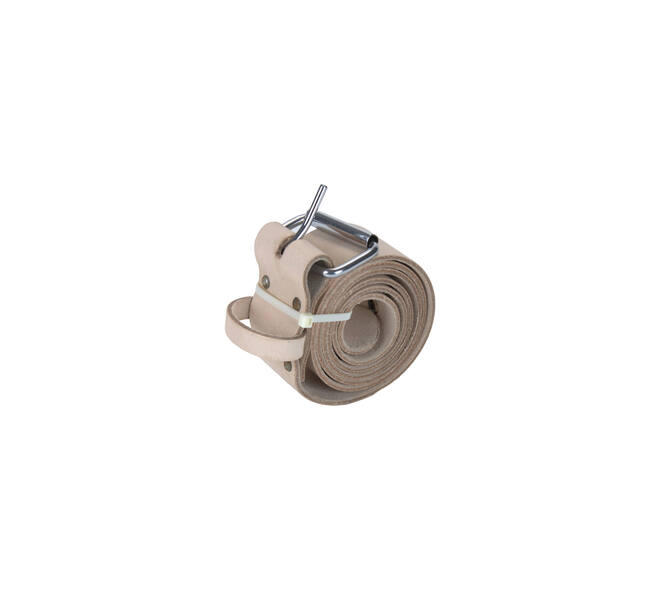 Riem leder 1.40m met ogen