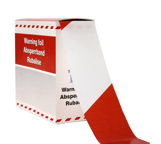 Afzetlint 500m 70-75mm - rood/wit
