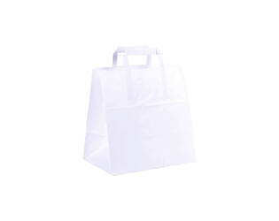 Tas papier 80 grs. 32+15x43cm - wit