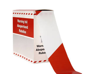 Afzetlint 500m 70-75mm - rood/wit
