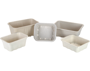 Pulp 4 stuks pruim 122x122x26mm - zwart